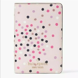 Kate Spade Pink Confetti Passport Holder Travel